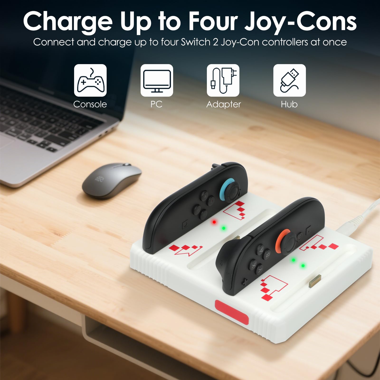 Growalleter NS2 Charger Dock for Nintendo Switch 2 OLED Model Joycon, Fast & Reliable Charging Station Stand for Switch 2 - Image 2