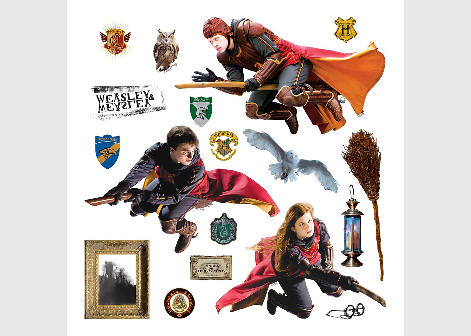 AG Design Harry Potter Children's Room Wall Sticker, Wall Sticker, Boy Decoration, 30 x 30 cm, ADKS 3830