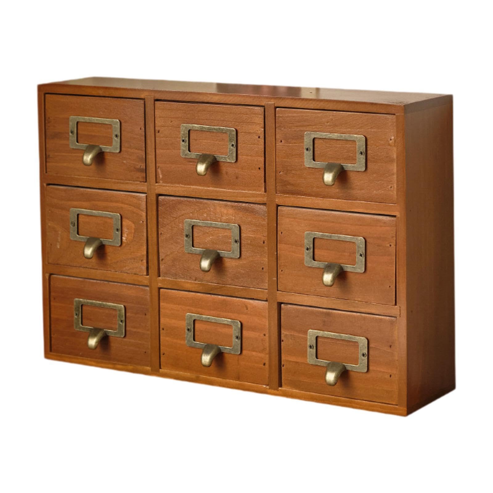 Cassettiera da tavolo vintage in legno, organizer per cassetti da ufficio, per soggiorno, utilizzabile a lungo, cassettiera da tavolo in legno,