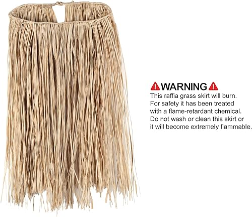 Miniatura 4 de Beistle Falda de rafia hula de cocina para adolescentes Luau Party Hawaiian Theme Accesorios de disfraz, natural
