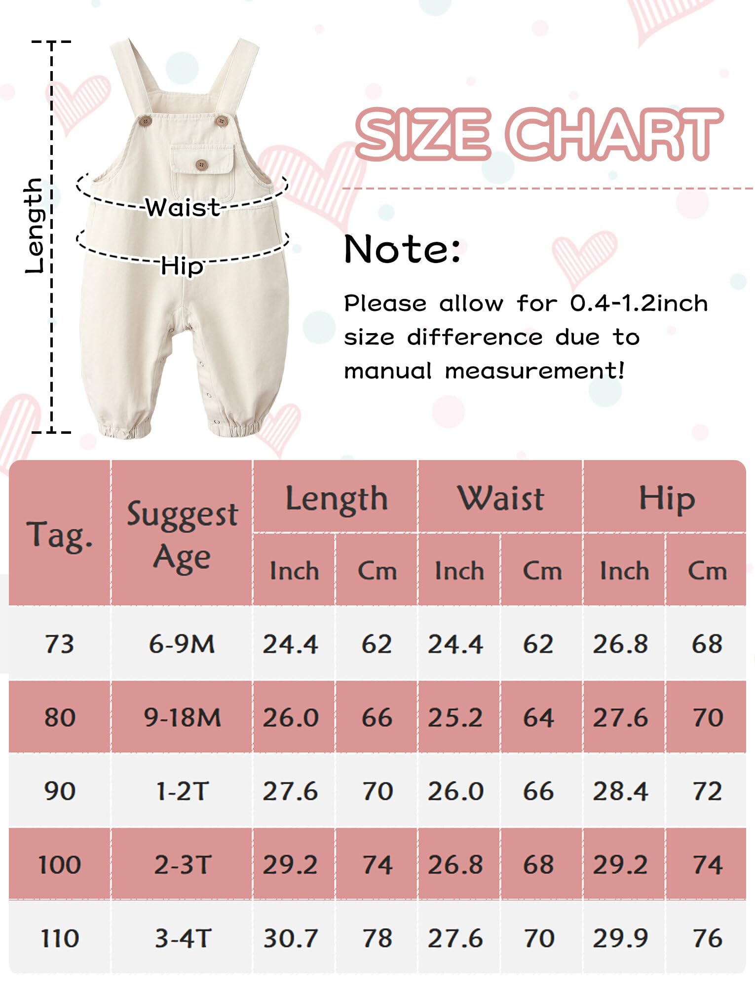 Happy Cherry Salopette Bambino Bimba Tuta di Jeans Estiva Bambini Unisex con Bottoni Bretelle Comodo Cotone Pagliaccetto Senza Maniche con Tasche 6 Mesi - 5 Anni