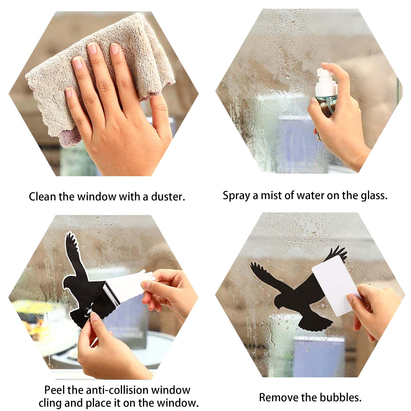 Adesivi Anti-collisione Per Uccelli - 16 Pezzi, PVC, Per Finestre E Porte Vetrate - Foto 9