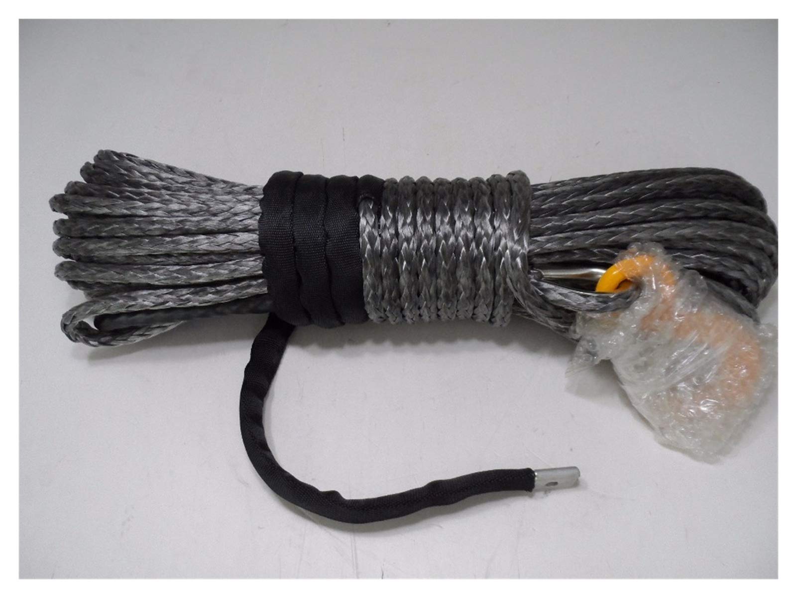 Winch Rope, Grey 10mm*30m Synthetic Winch Rope,ATV Cable, Accessaries, Line 10mm