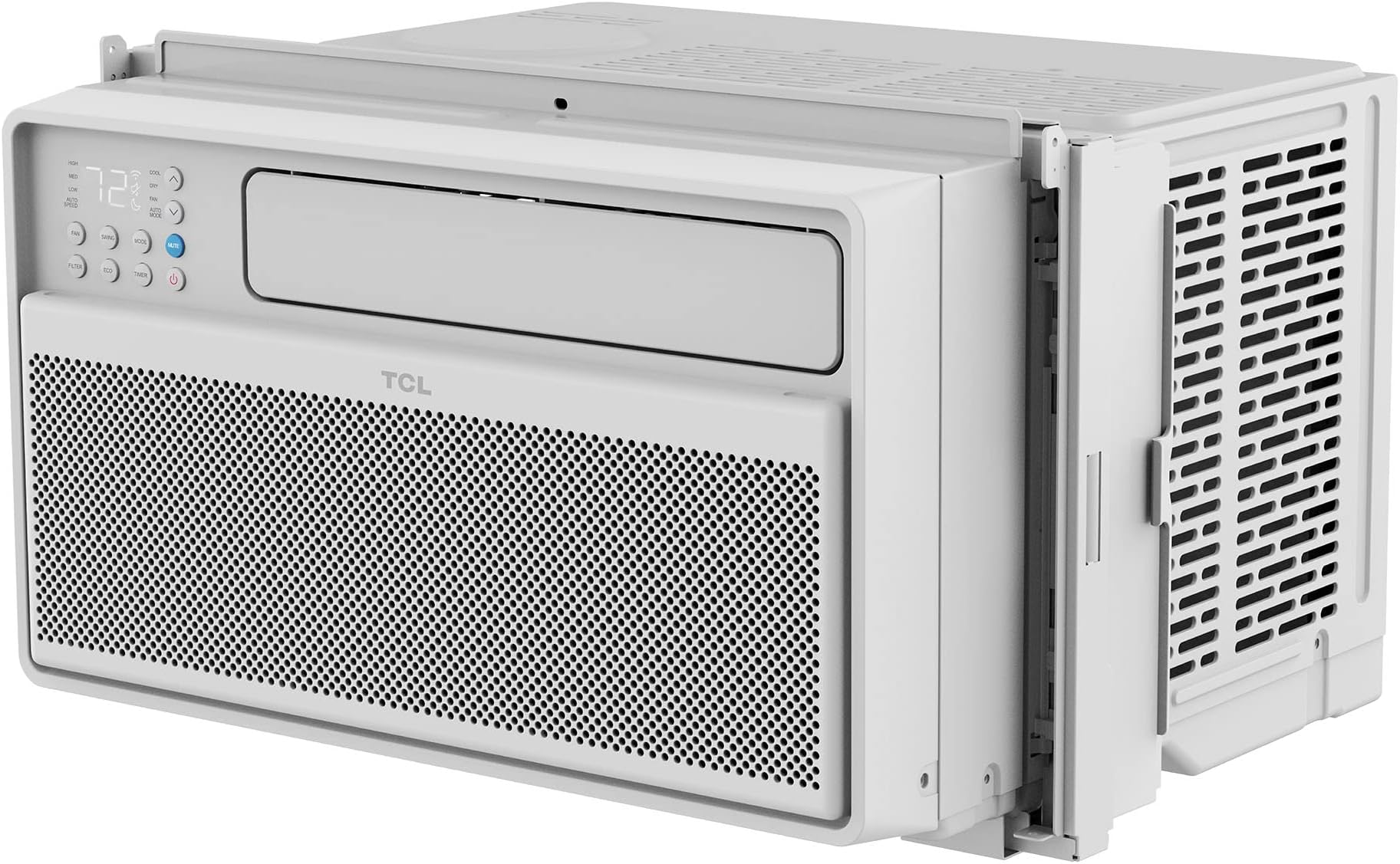 TCL H8W25WQ 8,000 BTU Q-Series Smart Inverter AC, Ultra-Quiet, EZ Install, Open-able Window, 35% Energy Saving, Compatible with Alexa/Google Assistant, Cools up to 350 Sq. Ft, White