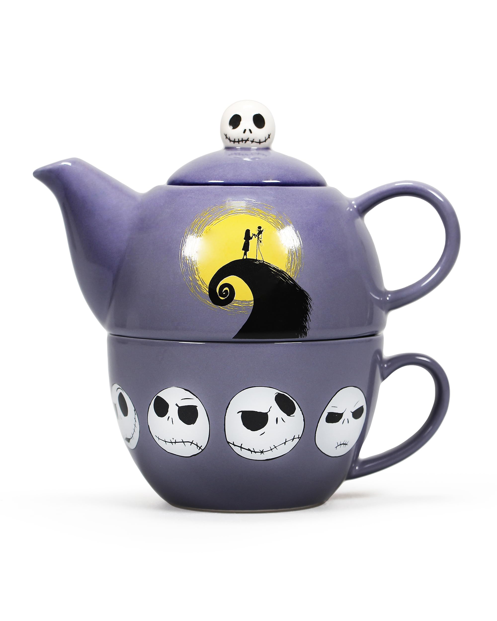 Half Moon Bay: Set Teiera e Tazza Disney The Nightmare Before Christmas | Teiera 3D personalizzata di The Nightmare Before Christmas con Tazzone incluso, Licenza ufficiale 100%, disney gadget