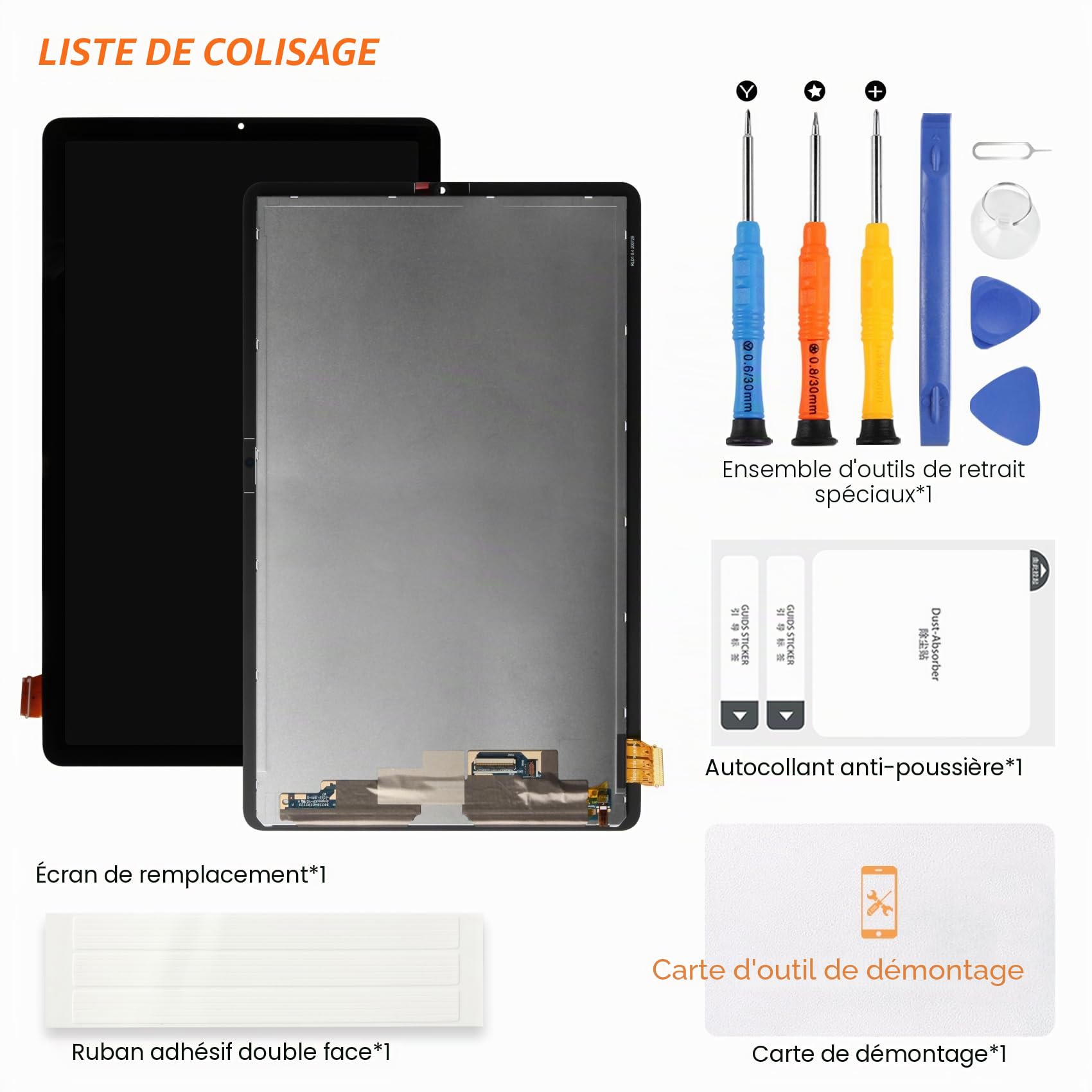 Écran LCD pour Samsung Tab S6 Lite LCD Display pour Samsung Galaxy Tab S6 Lite SM-P610 SM-P615 10,4" Ecran Replacement Écran Tactile Digitazer Assembly avec Réparation Kit, Noir