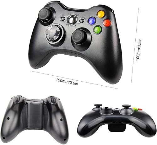 Miniatura 7 de Etpark Xbox 360 - Controlador inalámbrico para Xbox y Slim 360 PC Windows 7 8 10 24 GHZ color negro