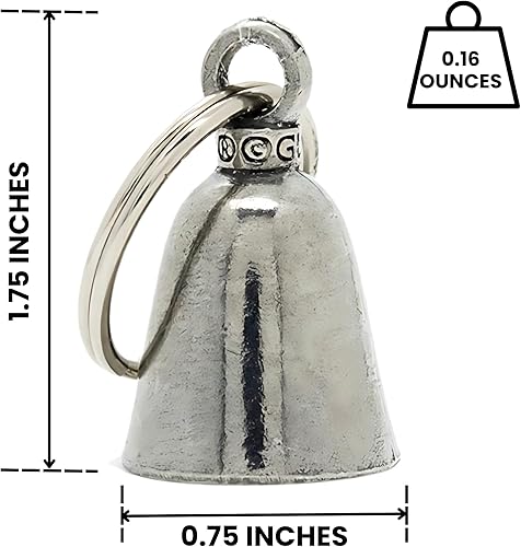 Miniatura 3 de Guardian Bell Japanese Koi Good Luck Bell wKeyring & Black Velvet Gift Bag  Motorcycle Bell  Lead-Free Pewter  Made in USA