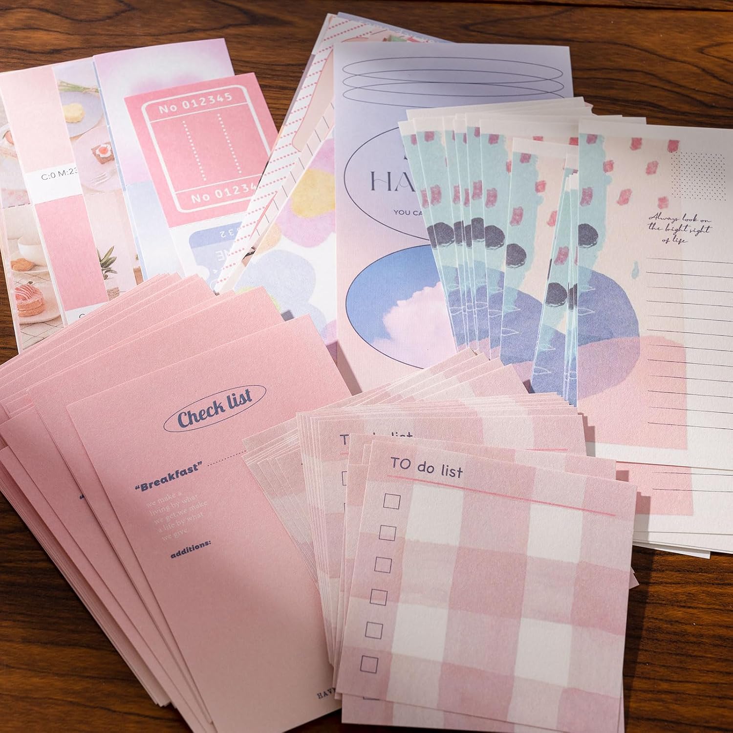 JOYCHOIC 348 Pcs Pink Scrapbook Supplies Kit, Dessert Junk Journal, Scrapbooking and Journaling Materials, Large Aesthetic Collection for Women, Stationery Arts Craft, Adults Daily