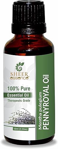 Aceite esencial de Pennyroyal (Mentha Pulegium) 100% puro, natural, sin diluir, sin cortar, aceite de grado terapéutico, 0.16 onzas líquidas
