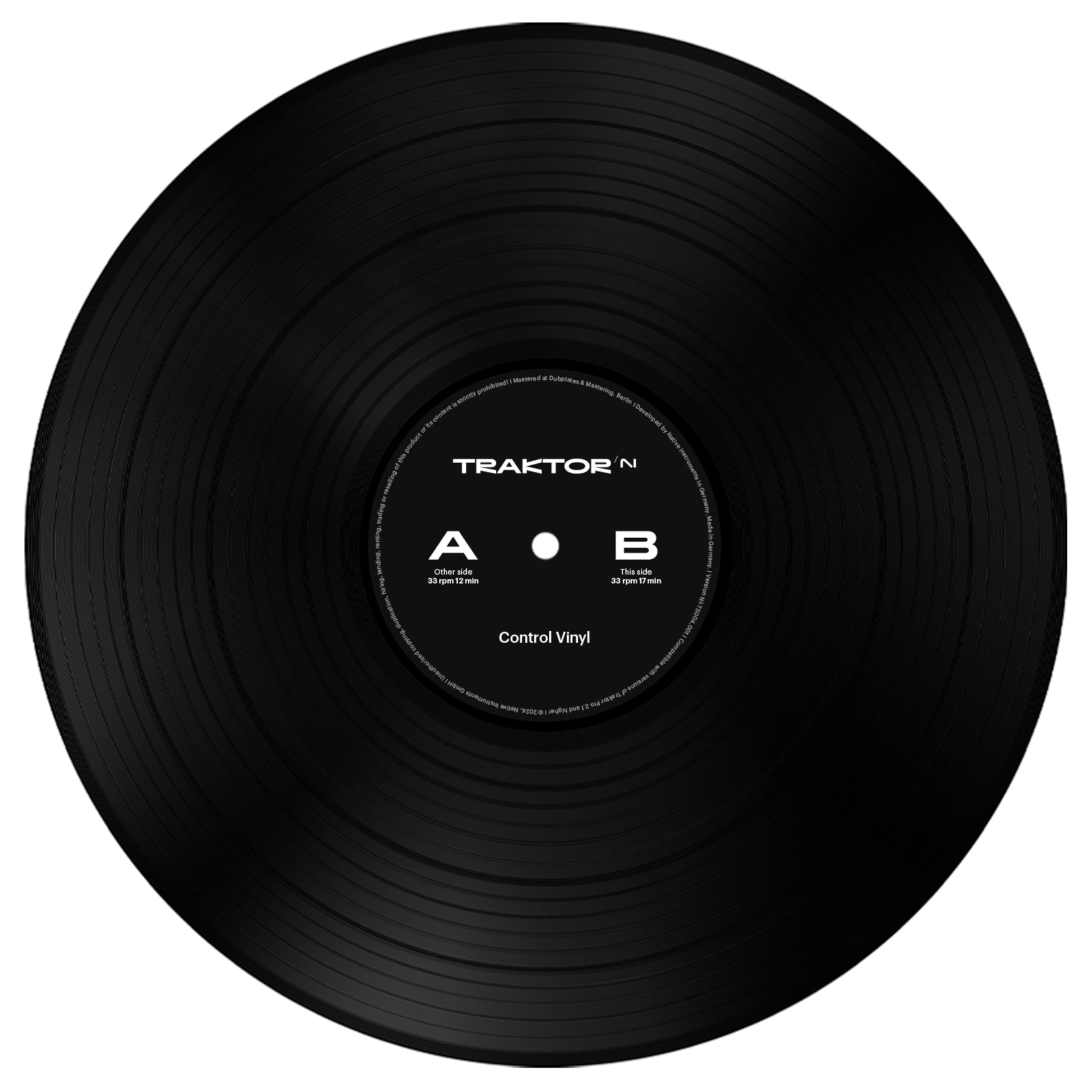 Native Instruments TRAKTOR Control Vinyl MK2 2024 Edition, black - Accessorio per DJ