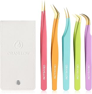 5 PCS High Precision Lash Tweezers Set for Volume Lash Extensions