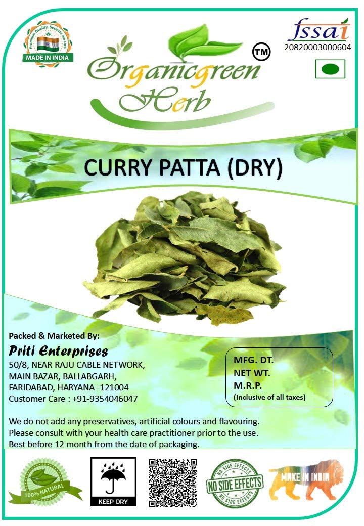 Organicgreen Herb Curry Leaf dry | Kadi Patta special | 900 Gms Curry Leaves | Karibevu | Karuvepillai Patta Dry curry patta