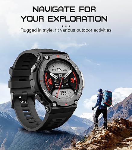 Miniatura 5 de MoKo Correa de reloj compatible con Amazfit T-Rex 2 reloj inteligente GPS para exteriores, correa de repuesto de silicona suave con destornillador