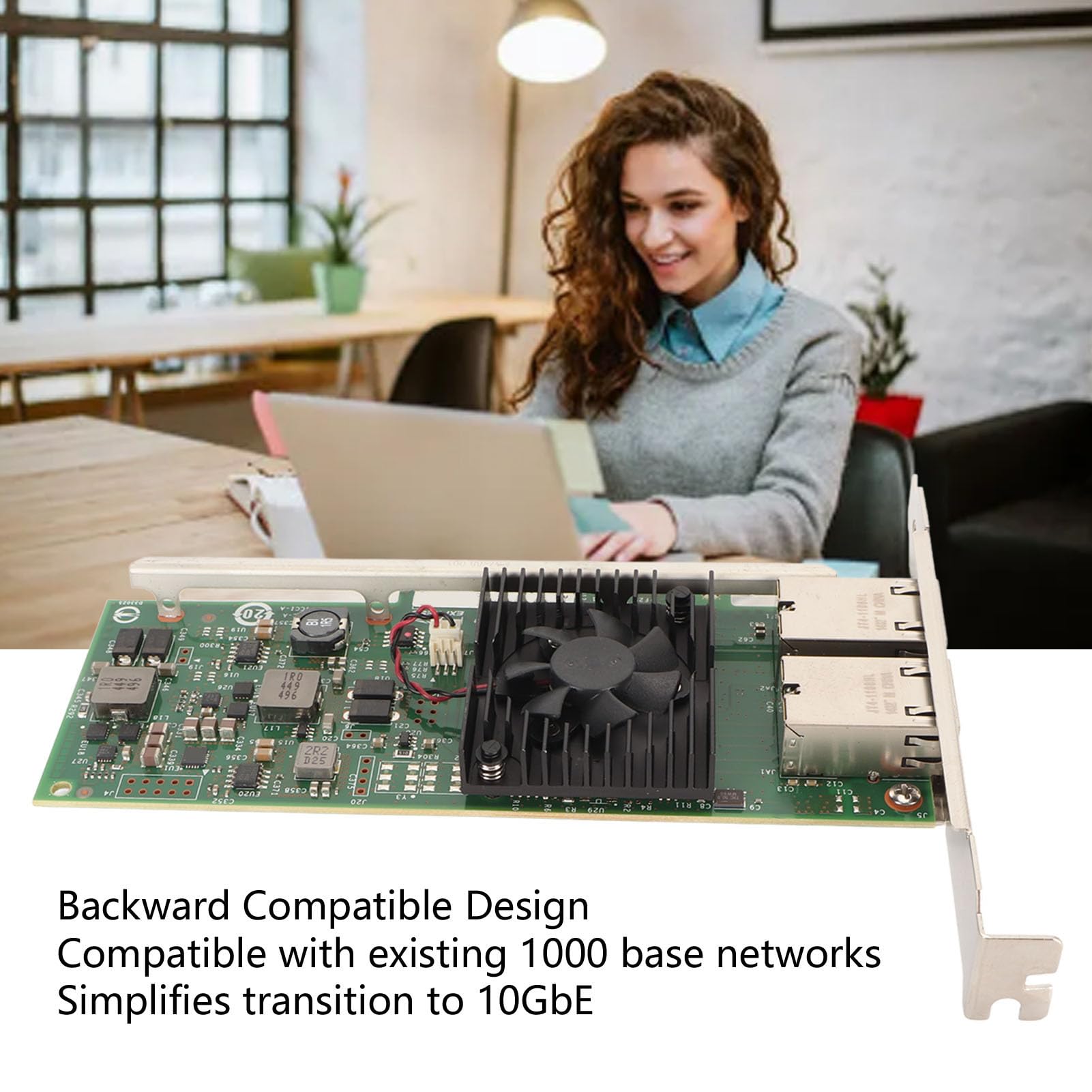 CHICIRIS Tarjeta Ethernet de 10 Gigabits, Interfaz Dual RJ45