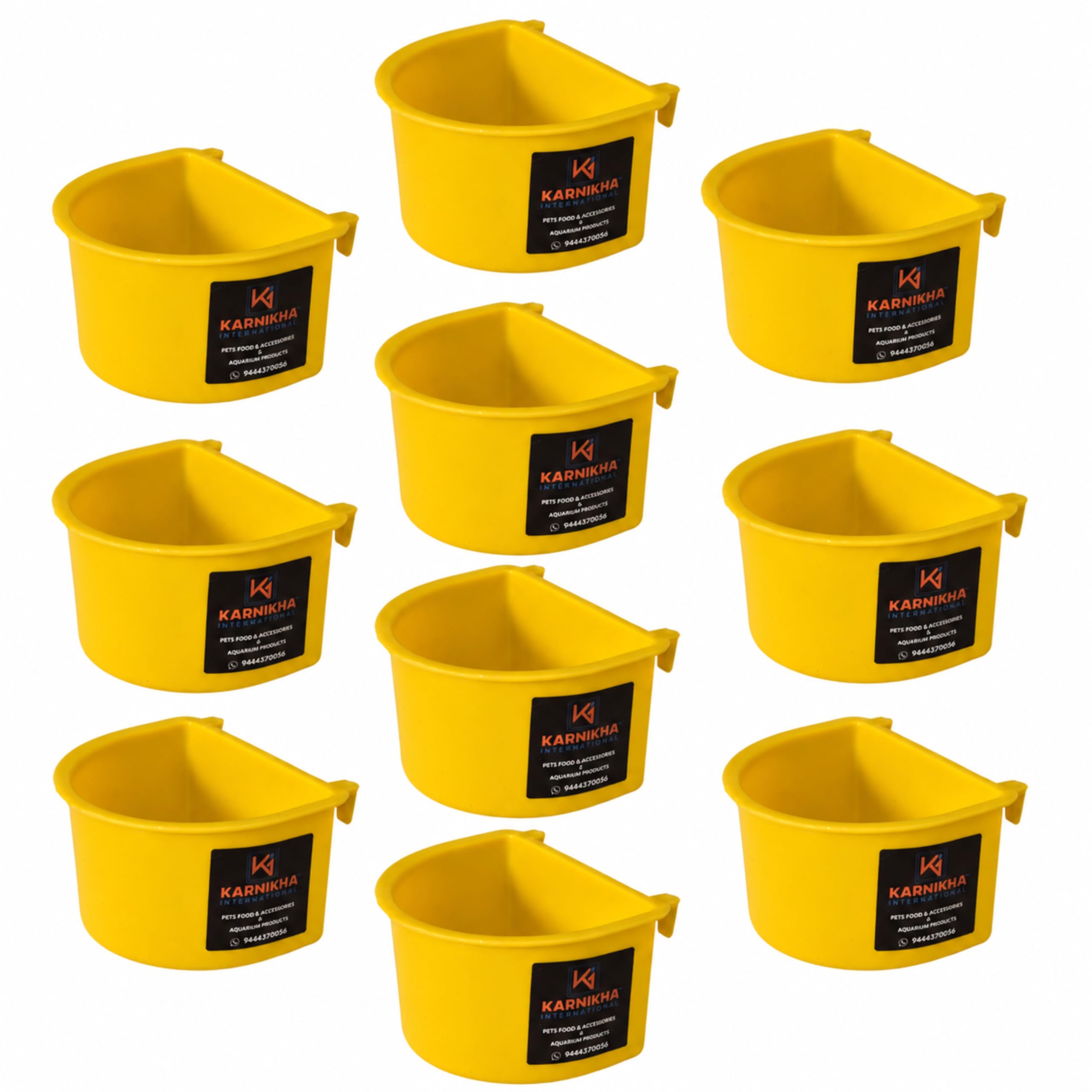 Bird Cage Food and Water Feeder Bowl 125ML D-Type Feeding Cup for Love Birds, Budgies, Cockatiels, Finches, Pigeons | Pack of 10 - Multicolor-image-13