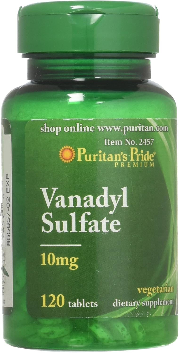 Puritan's Pride Vanadyl Sulfate 10 mg-120 Tablets