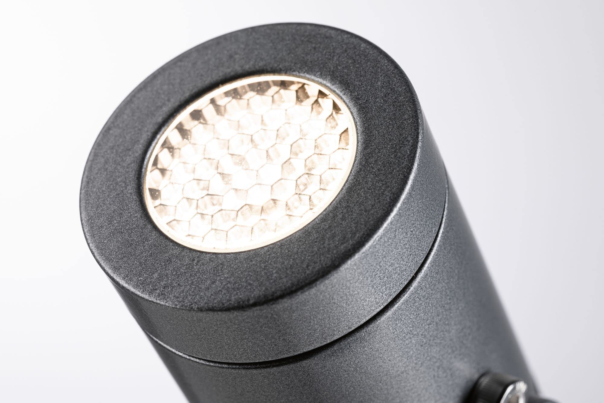 Paulmann 94368 Plug & Shine LED oświetlenie zewnętrzne reflektor ogrodowy Radix IP65 3000K 6W szary ściemnialny system oświetlenia ogrodowego aluminium