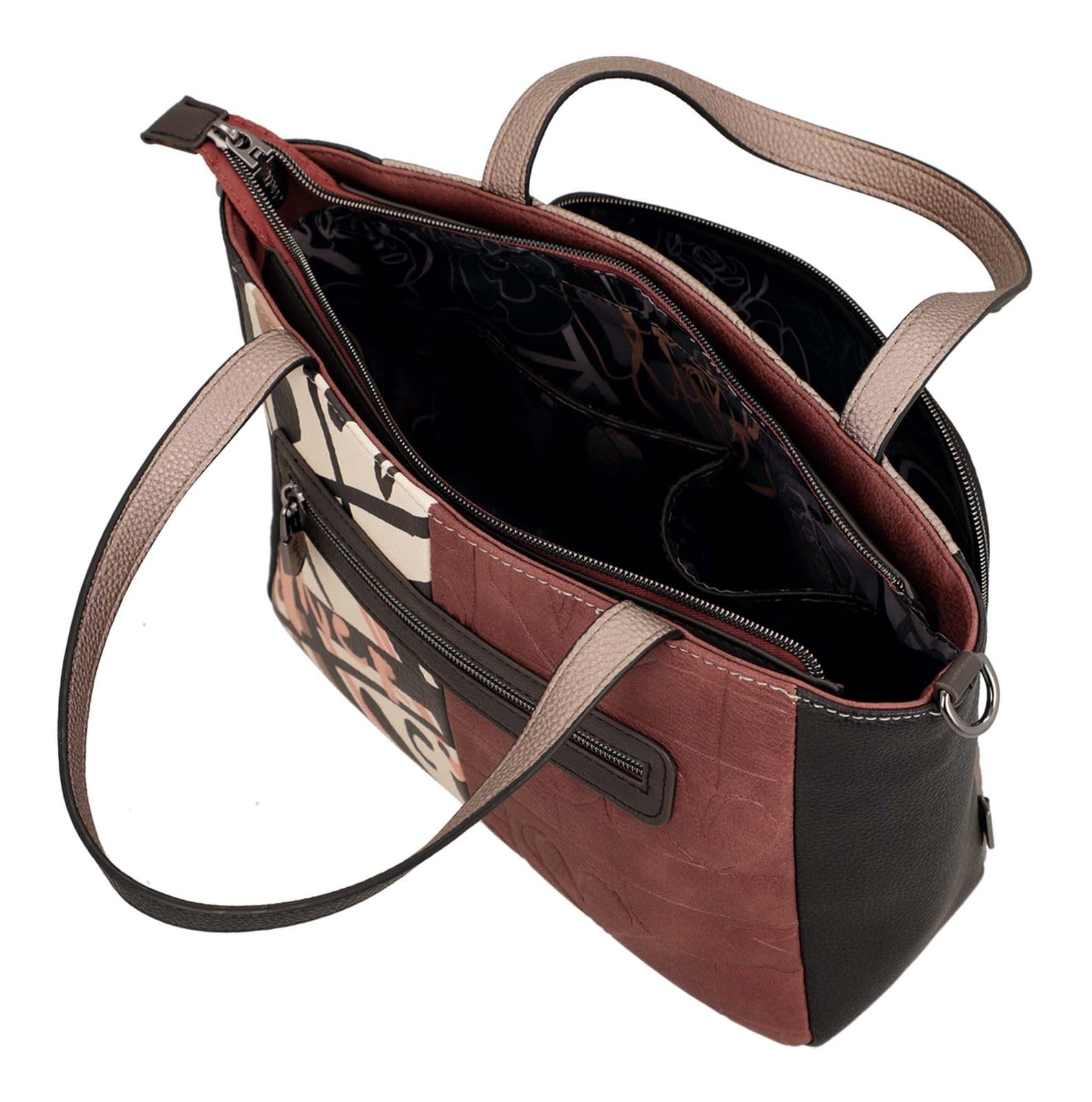 Anekke Bolso de Asa Corta Colección Mademoiselle | Bolso para Mujer con Cierre Cremallera y Varios Compartimentos | Medidas 29x23x10 cm