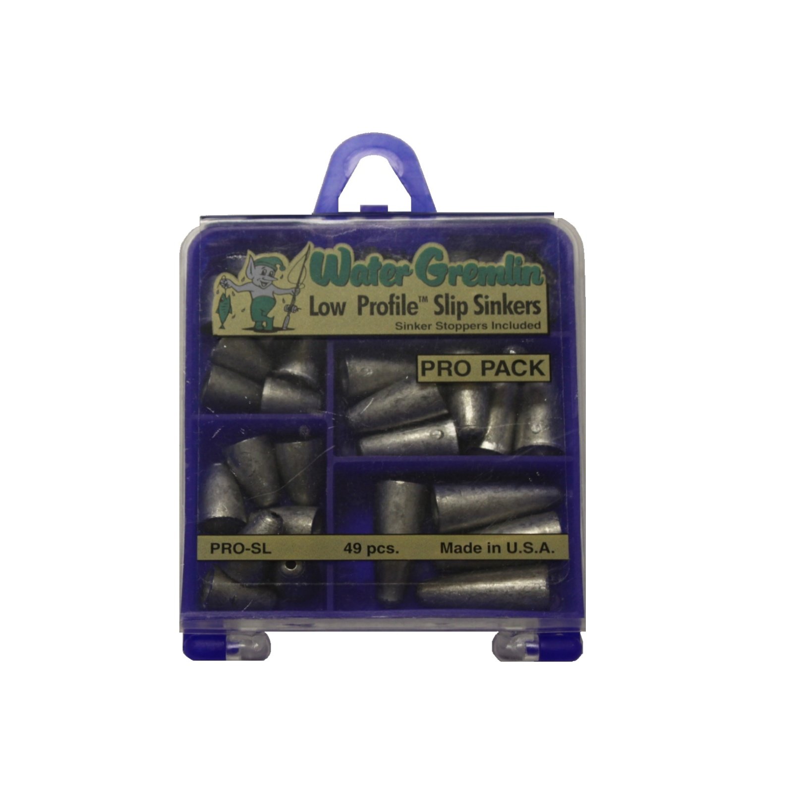 Water Gremlin Low Profile Slip Sinker, 8ea/1, 7Ea/2, 6ea/3, 4ea/4, 24ea/Sinker Stoppers