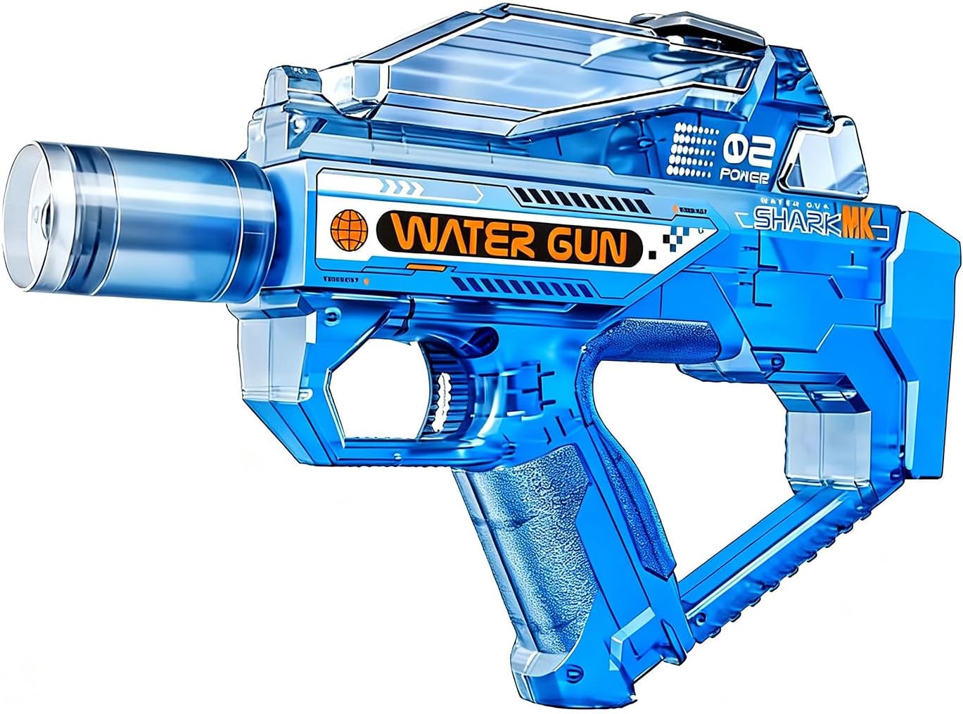 Electric Water Guns for Kids & Adults with Rechargeable Battery, Automatic Squirt Gun, 26FT Range Water Gun with LED Lighting Effects for Outdoor Pool Activities (Ice Blue)
