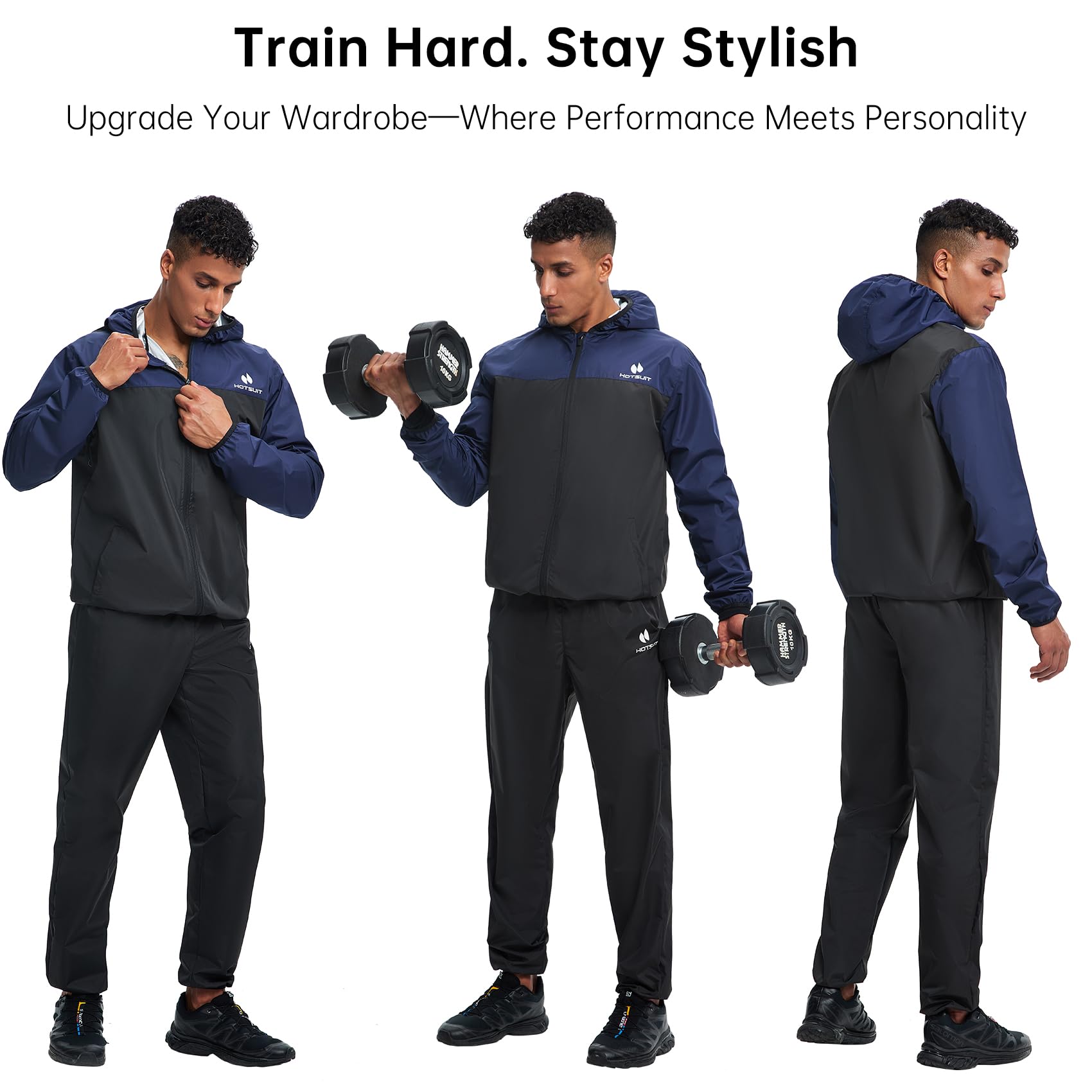 HOTSUIT Traje de sauna para hombre, trajes de sudor, gimnasio, entrenamiento, sauna, pantalones