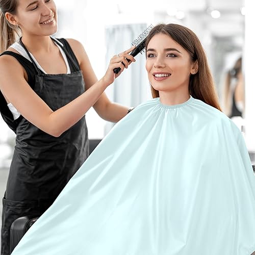 Miniatura 7 de Lavender Mist Salon Hair Color Cape, Hair Cutting Cape Washable, Adult Haircut Cape