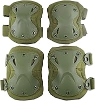 Vista 15 de AOUTACC Almohadillas Protectoras Tácticas de Combate para Rodilla y Codo para Juegos de Paintball CS al Aire Libre, Ciclismo, Seguridad, Equipo