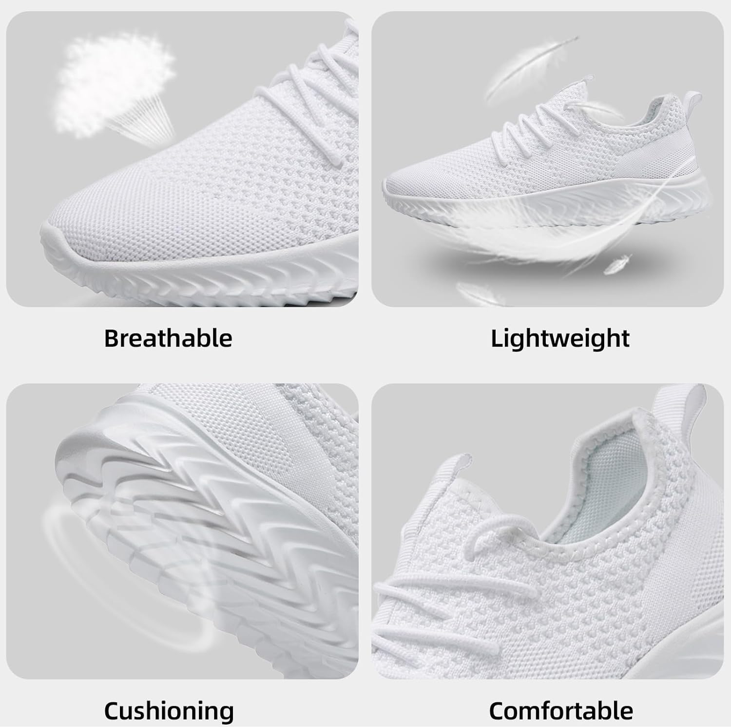 Mens Running Shoes Walking Tennis Sneakers Gym Workout Lightweight Breathable Athletic Shoes Non Slip Jogging Casual Fashion Sport Shoe - Image 5