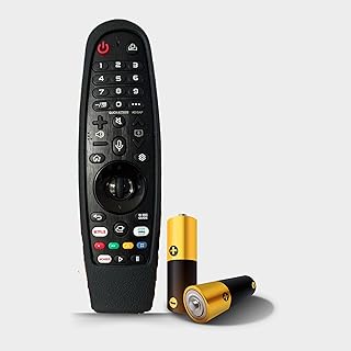 جهاز تحكم عن بعد بديل AKB75855501 متوافق مع تلفزيون أل جي ماجيك الذكي AN-MR20GA AN-MR19BA AN-MR18BA أزرار أختصار نتفليكس وبرايم فيديو أسود من انستاكونكس