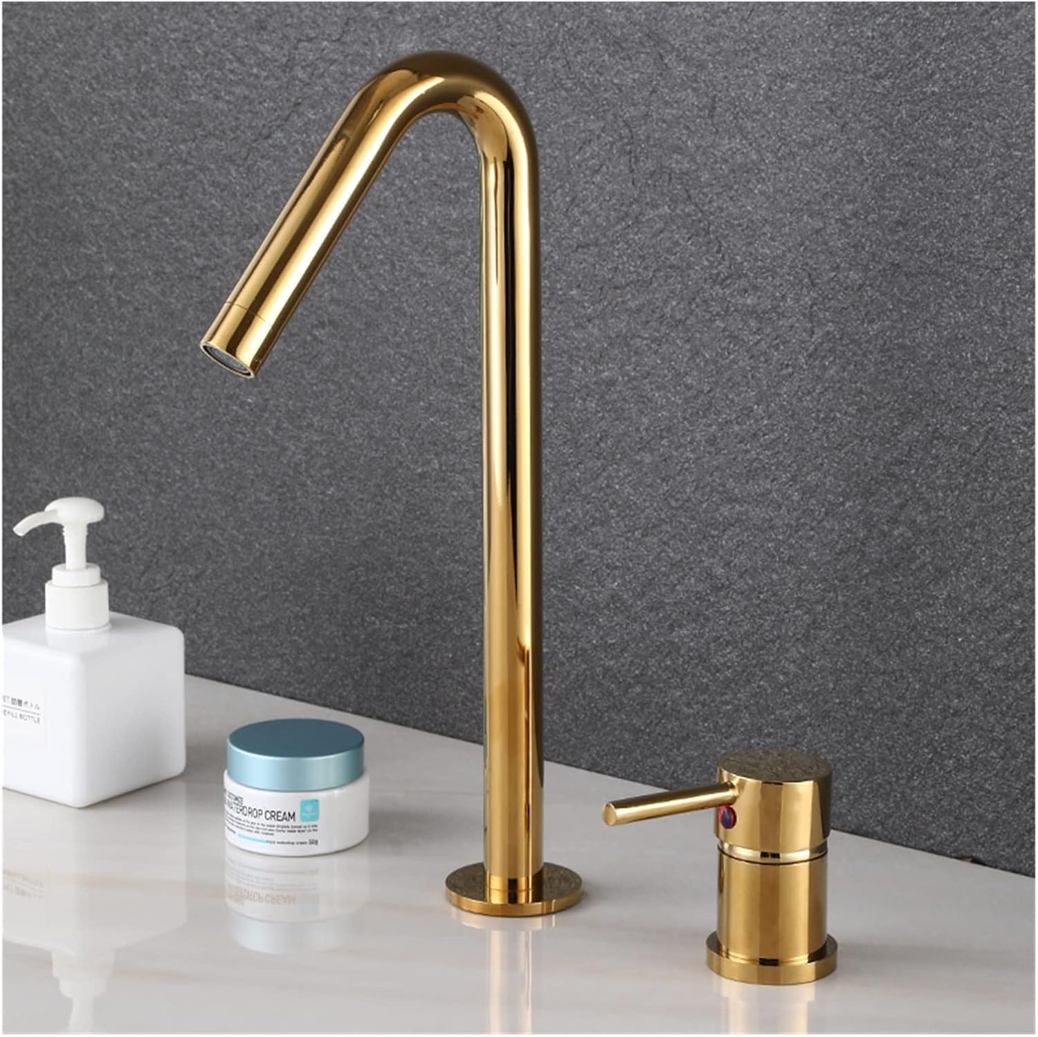 Brushed Golden Basin Faucet 5 Colors Single Handle Widespread Bathroom Sink Mixer Tap Deck Mounted Bathtub Mixers Crane(Chrome)