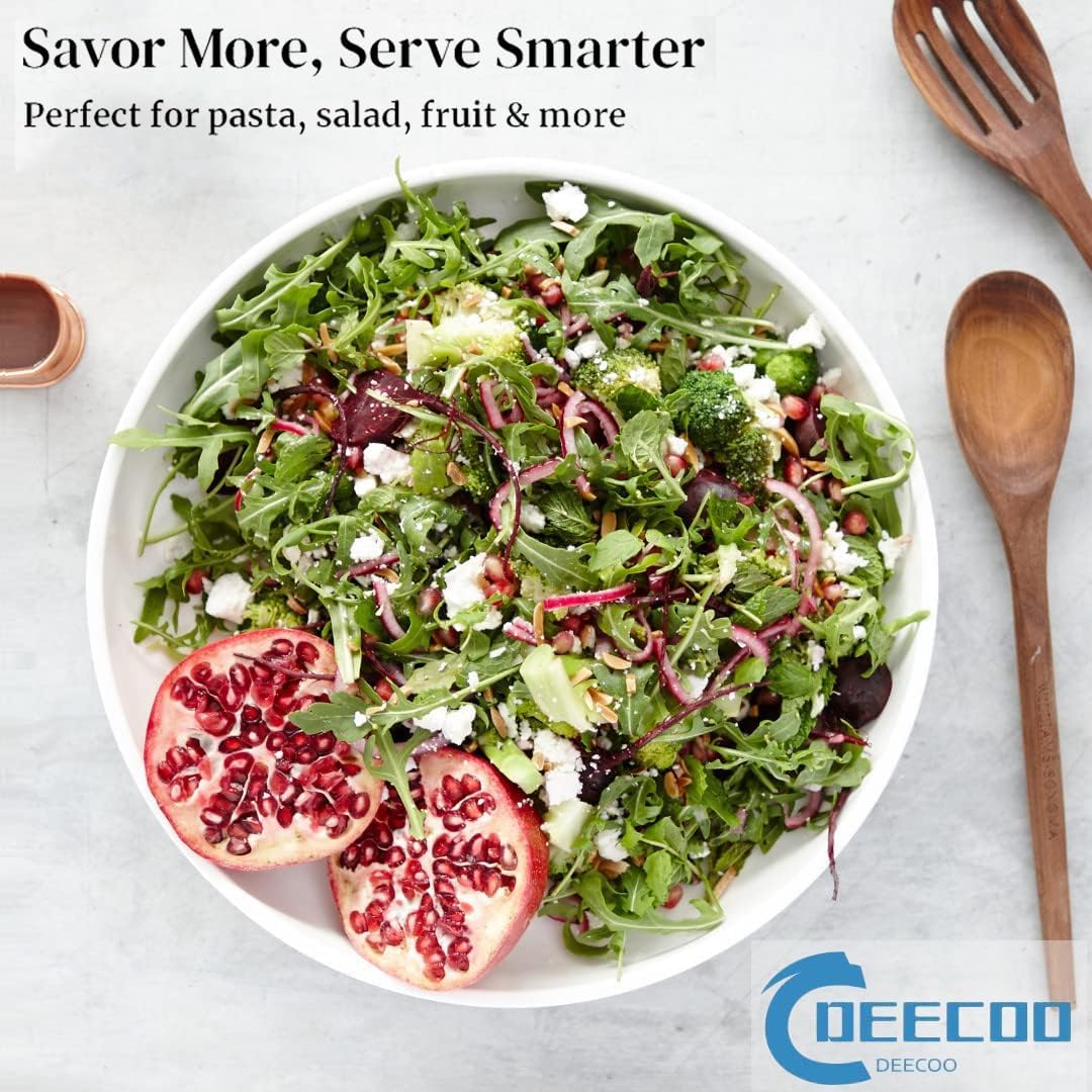 DeeCoo 7 Pack Porcelain Pasta Bowls Ceramic , Large Serving Bowl, Wide and Shallow, Set 8.3 Inch - 30 Ounce - for Pasta, Salad, Cereal, Soup & Microwave & Dishwasher Safe - Image 4