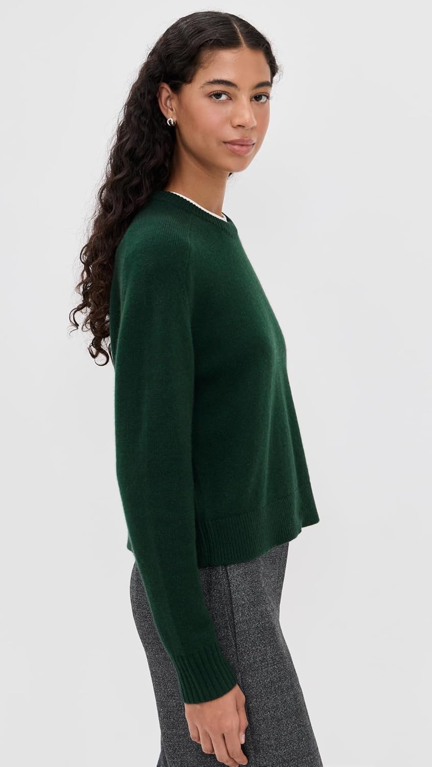 Theory Women's Cropped Crewneck Cashmere Sweater - Image 5
