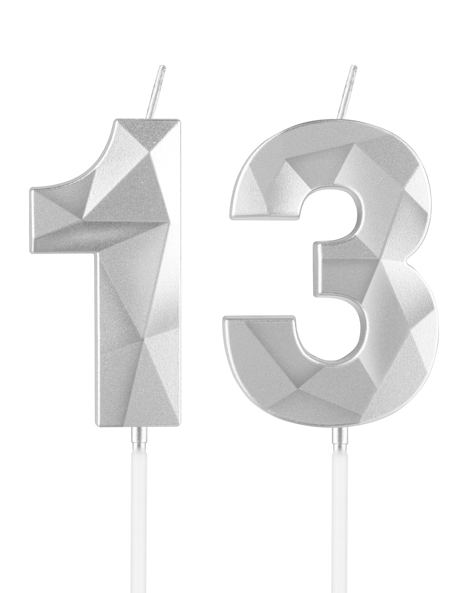 Royal Blue 13th Birthday Candles, 3D Number 13 Candle for Cake, Boy Girl 13th Birthday Decorations,Sapphire Candle Topper Blue Cake Decorations for Birthday Party Wedding Anniversary Supplies — view 53