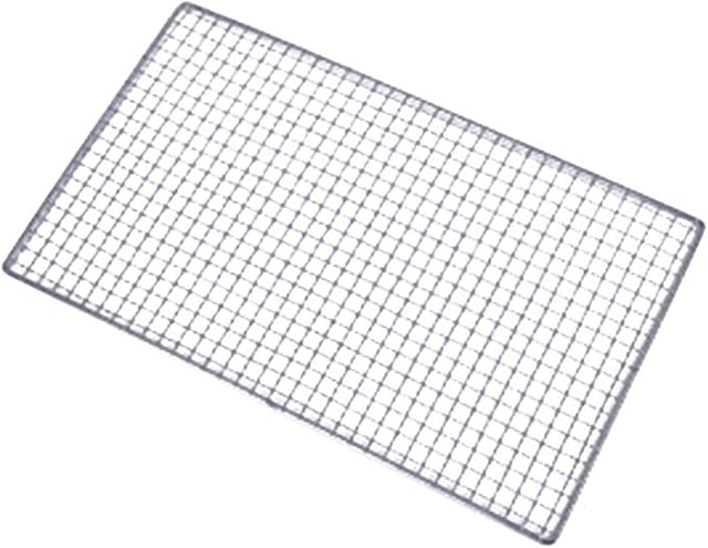 Mom-baby.store 3 Sizes BBQ Grill Stainless Steel Net Wire Replacement Mesh Camping Rectangle Barbecue Outdoor Picnic BBQ Accessories (50 * 35CM)