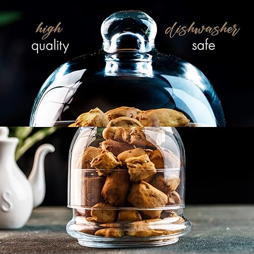 Miniatura 8 de The Buybox Premium - Recipiente de cristal para aguacate, cebolla, tomate y limón, para guardar alimentos, alimentos, frutas, mantequilla, queso,