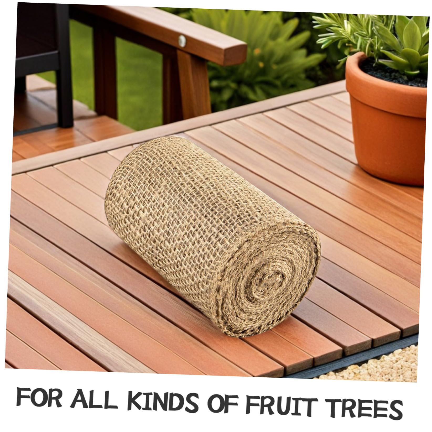 Milisten Protezione Tronco Piante in Juta, Rotolo 20cm X 5m Beige