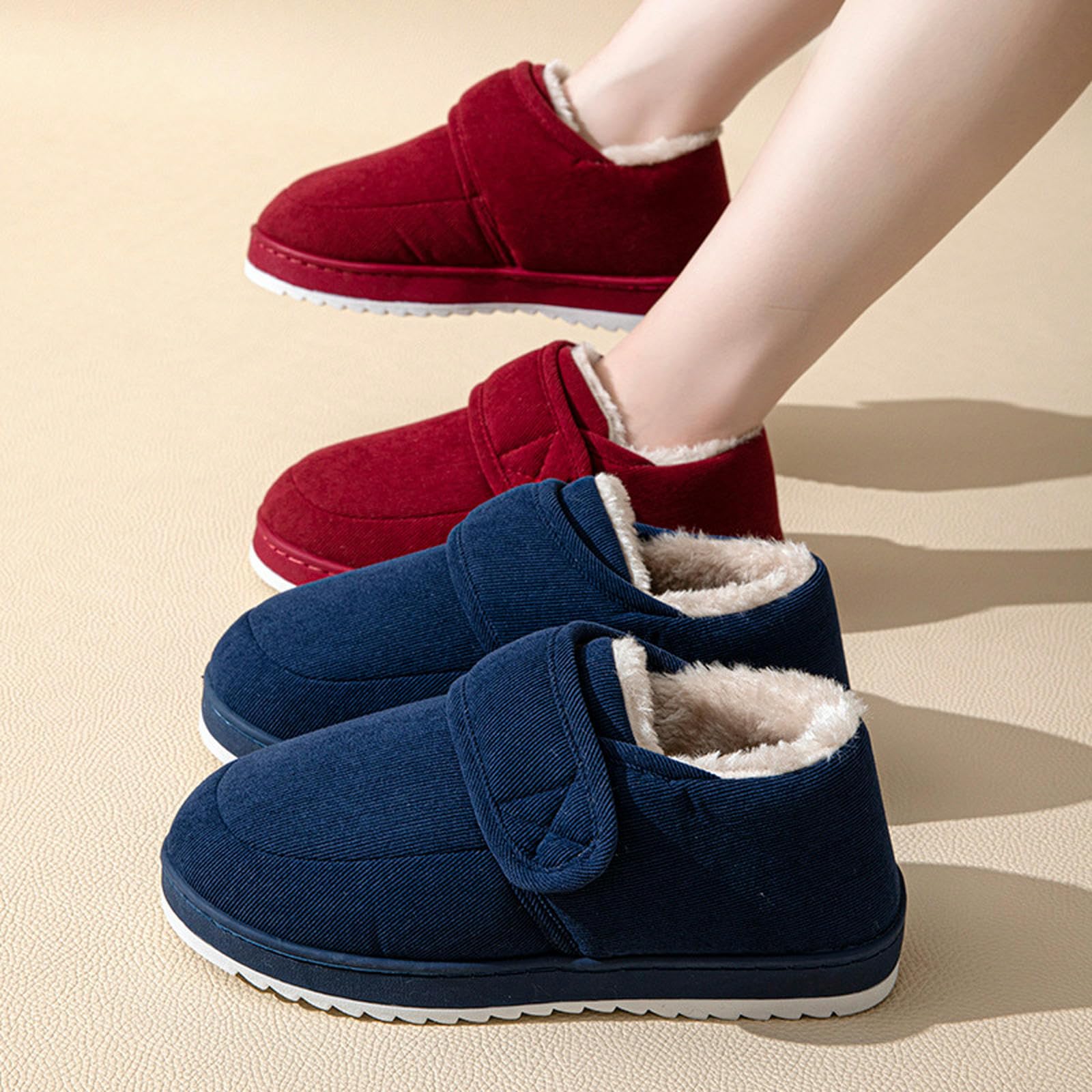 Pantofole Scarpe per Uomini E Donne Autunno E Pannelli da Uomo Inverno Semplici Pantofole alla Moda Pantofole Resistenti alle Pantofole di Cotone Caldo-claret-40-41
