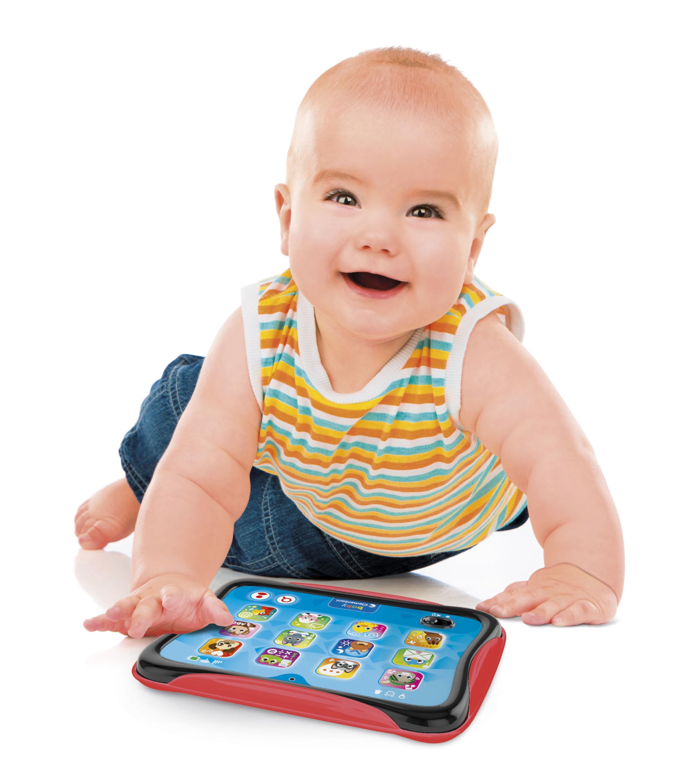 Clementoni Baby Baby Tablet, Gioco Interattivo con Luci e Suoni, Bambini 12-36 Mesi, Insegna Numeri, Lettere, Animali e Colori, Stimola Il Gioco Imitativo, Lingua Italiana, 17496