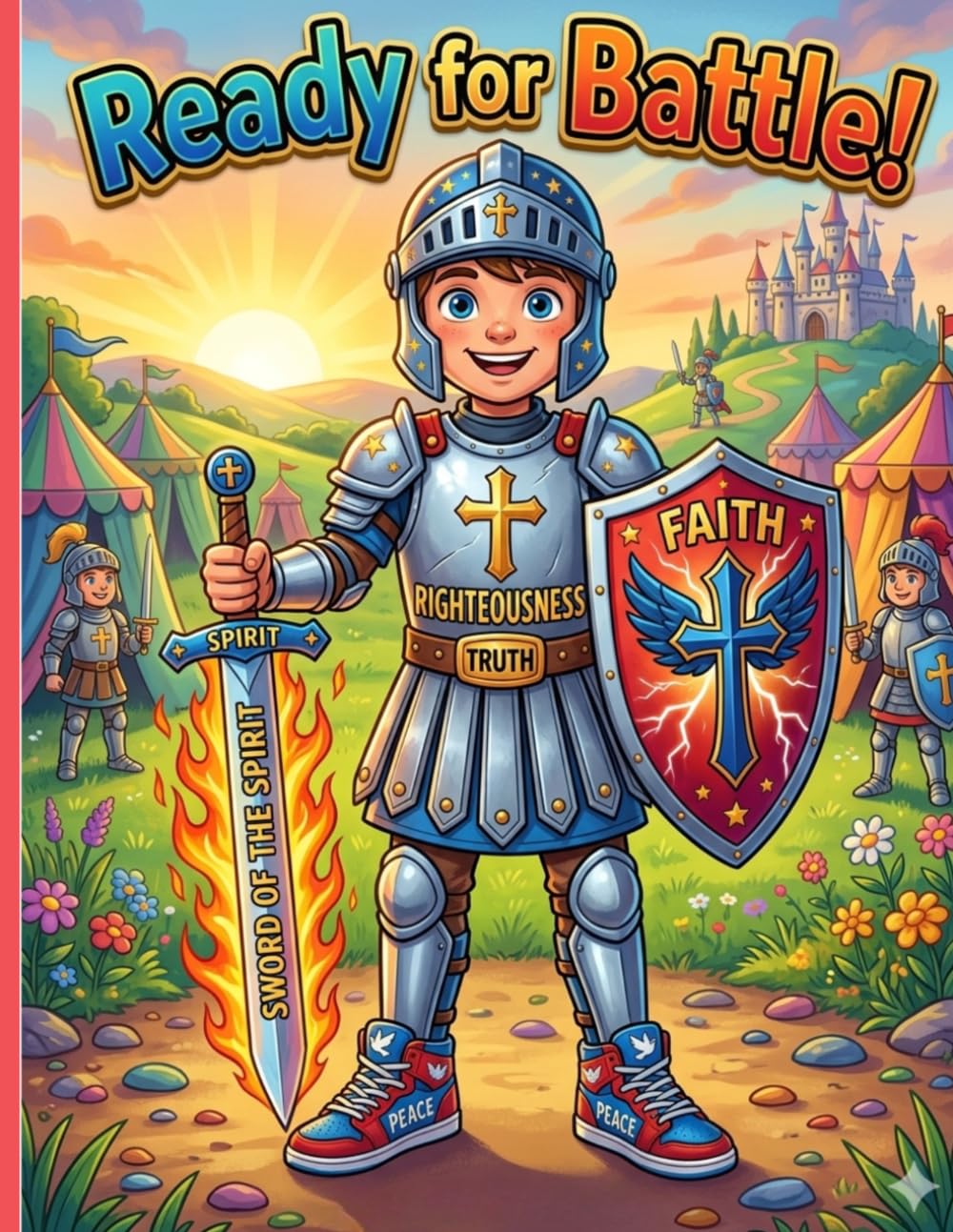 Ready for Battle: The Armor of God: Superheros for God!. Kids coloring book about the armor of God