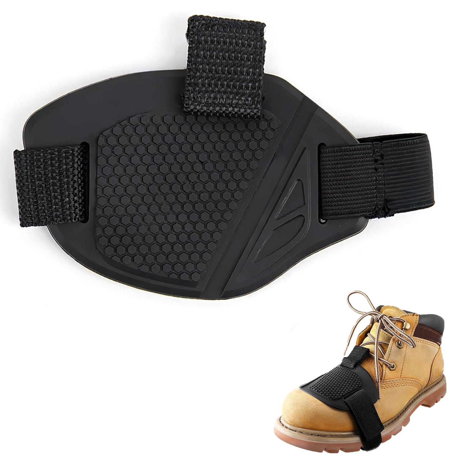 Protector de Zapatos para Moto - Protector Zapato Palanca Marchas Cambio, Antideslizante y Ajustable, Protector Cambio Marchas Moto Compatible con Zapatos de Cuero y Deporte, Complementos para Moto