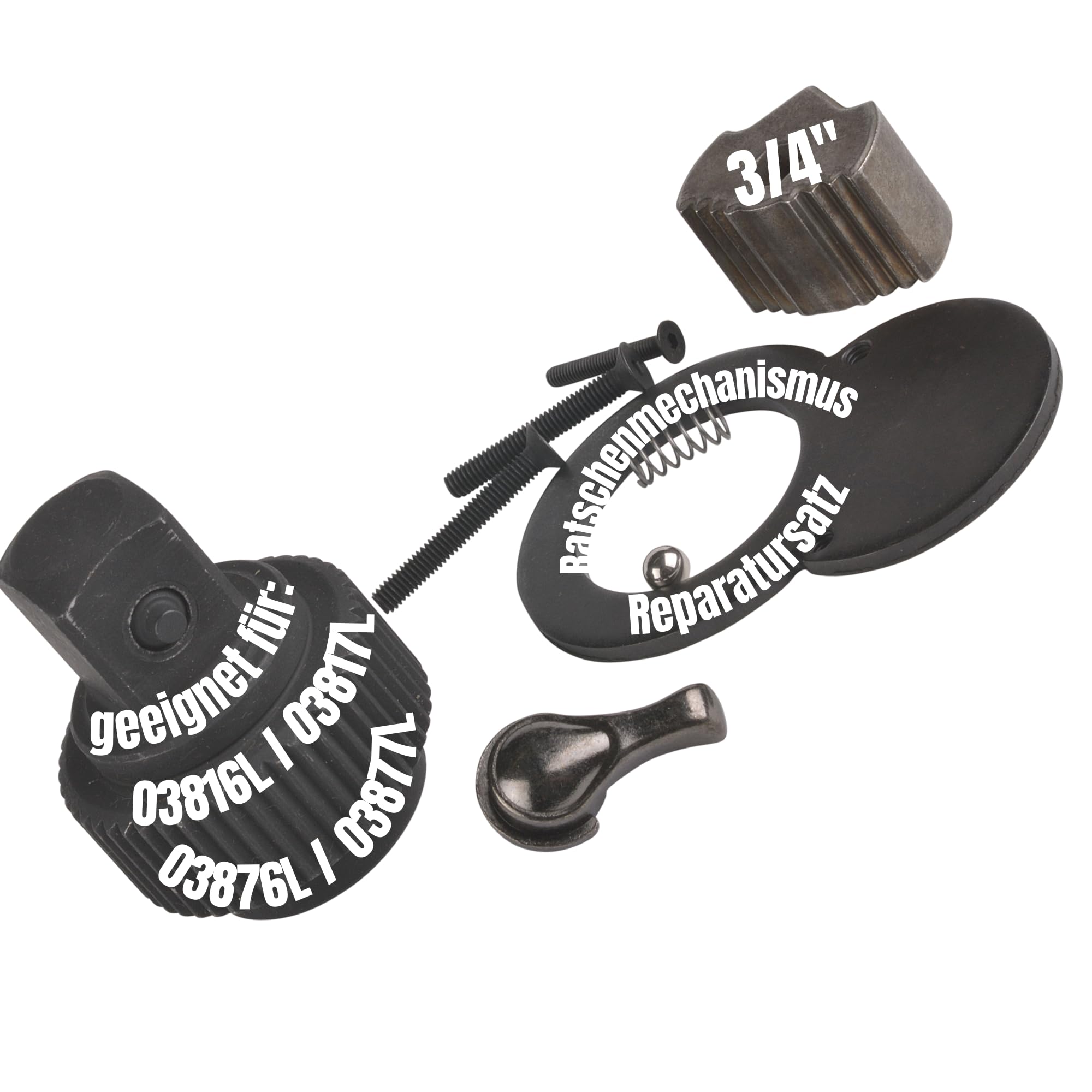 SW Stahl Kit de Réparation pour Mécanisme à Cliquet 3/4 Pouce 03816L-REP | Compatible avec clés dynamométriques 03816L, 03817L, 03876L et 03877L. Inclut toutes les pièces pour tête de cliquet 20 mm.