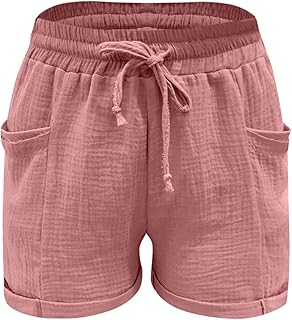 Pantalones cortos deportivos de verano para niños con cordón de ajuste, color sólido, casual, holgados, con bolsillos