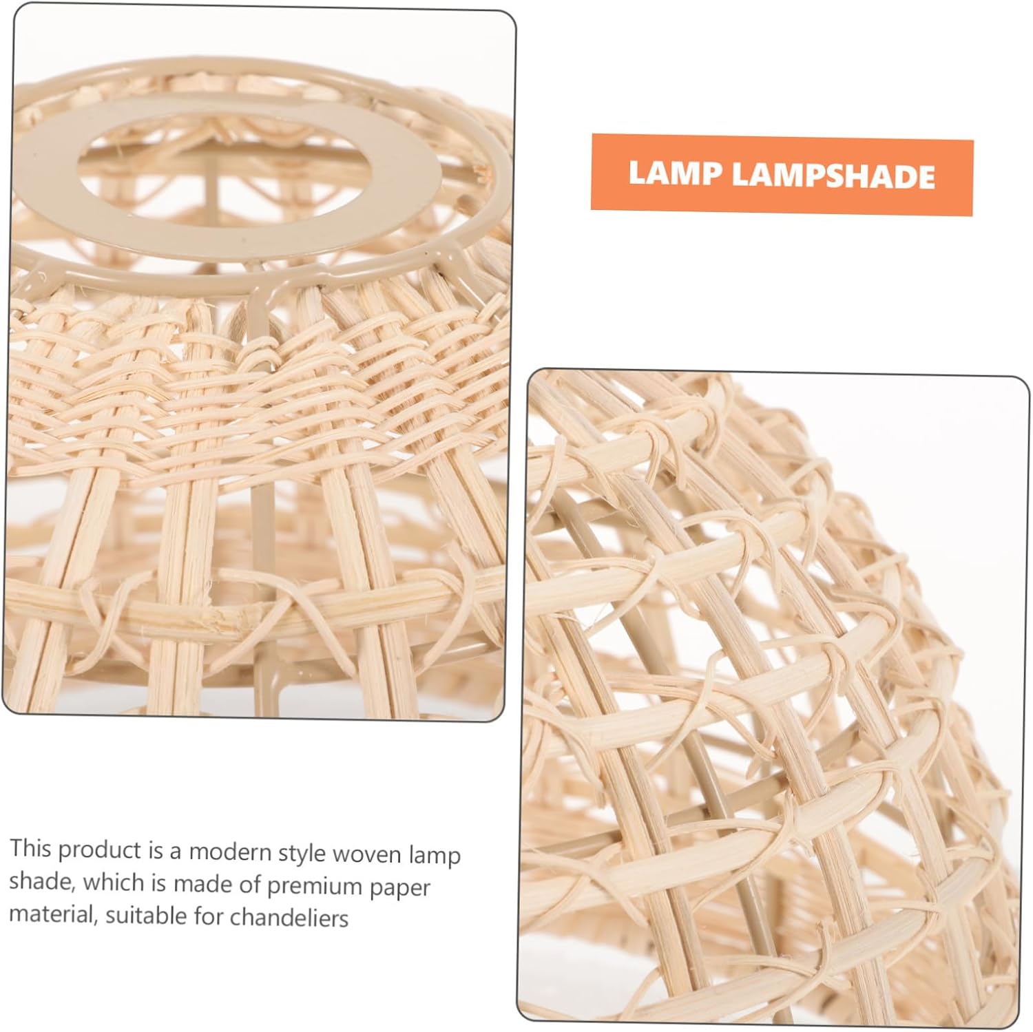 POPETPOP Living Room Ceiling Light Simple Lampshade Woven Light Cover for Bedroom Decor