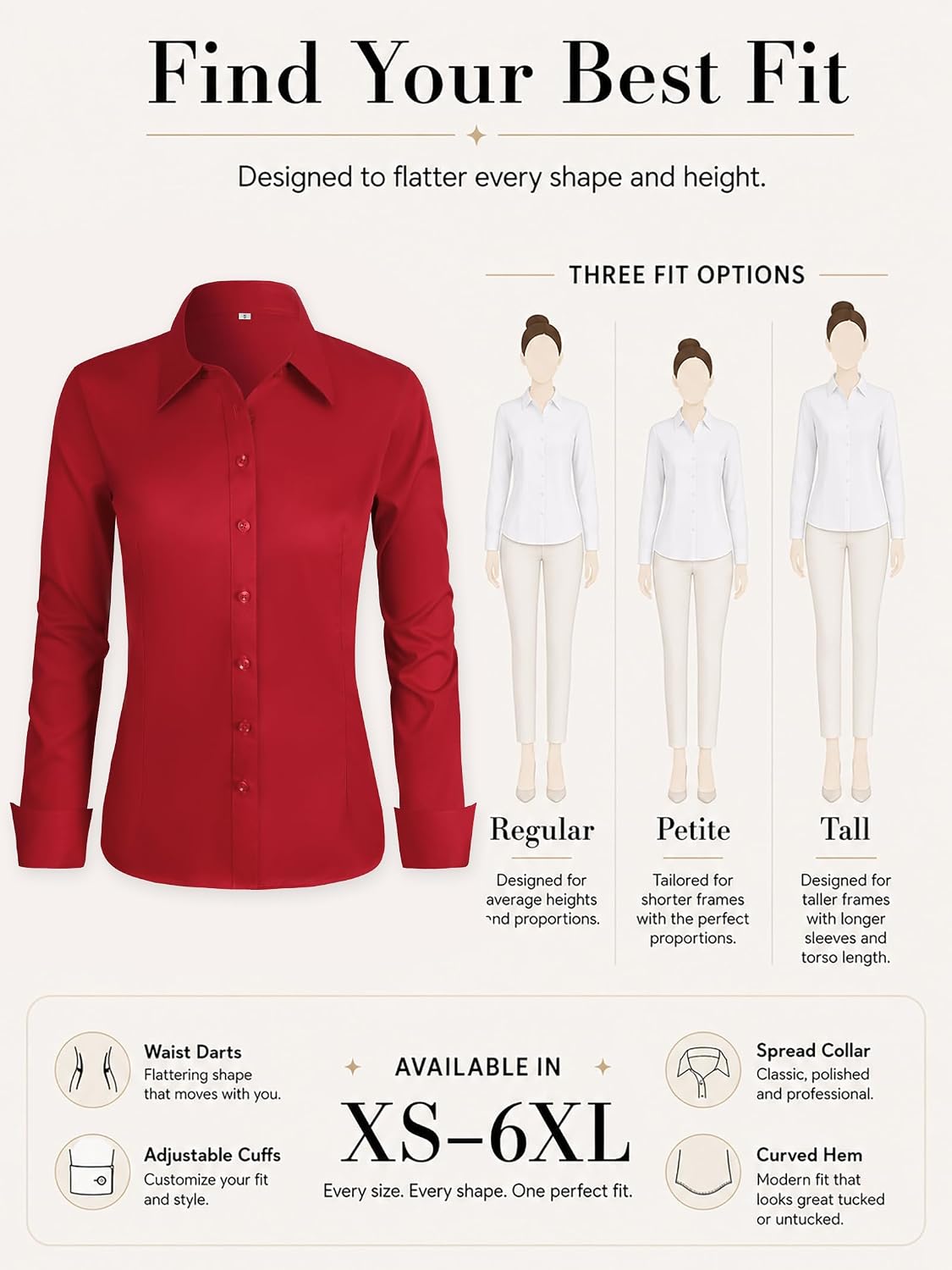 BBIBBI Blouses for Women Long Sleeve Button Down Dressy Casual Work Shirts image 5