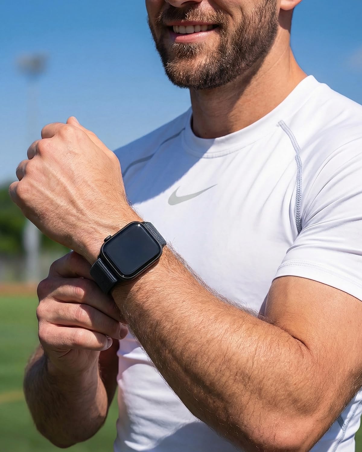 Fabric Magnetic Band Compatible with Apple Watch Band 38mm 40mm 41mm 42mm 44mm 45mm 46mm 49mm, Sport Loop Nylon Strap for iWatch Series 11 10 9 8 7 6 5 4 3 2 1 SE Ultra for Women Men
