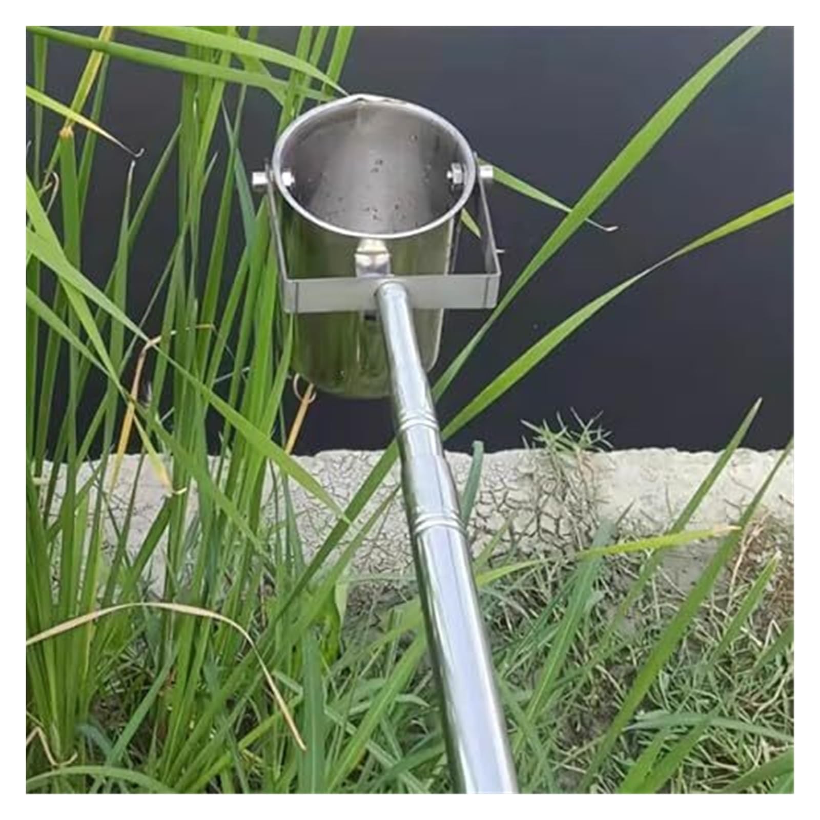 Kit campionatore d'acqua – Asta telescopica in acciaio inox con tazza girevole per laghi, fiumi, piscine – strumento di test lunghezza regolabile, capacità 500 ml o 1000 ml