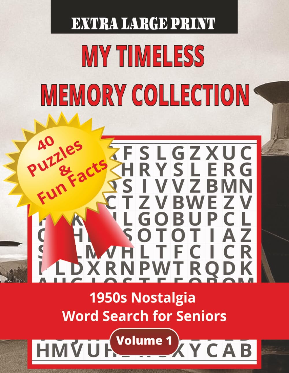 My Timeless Memory Collection: 1950s Nostalgia Word Search for Seniors