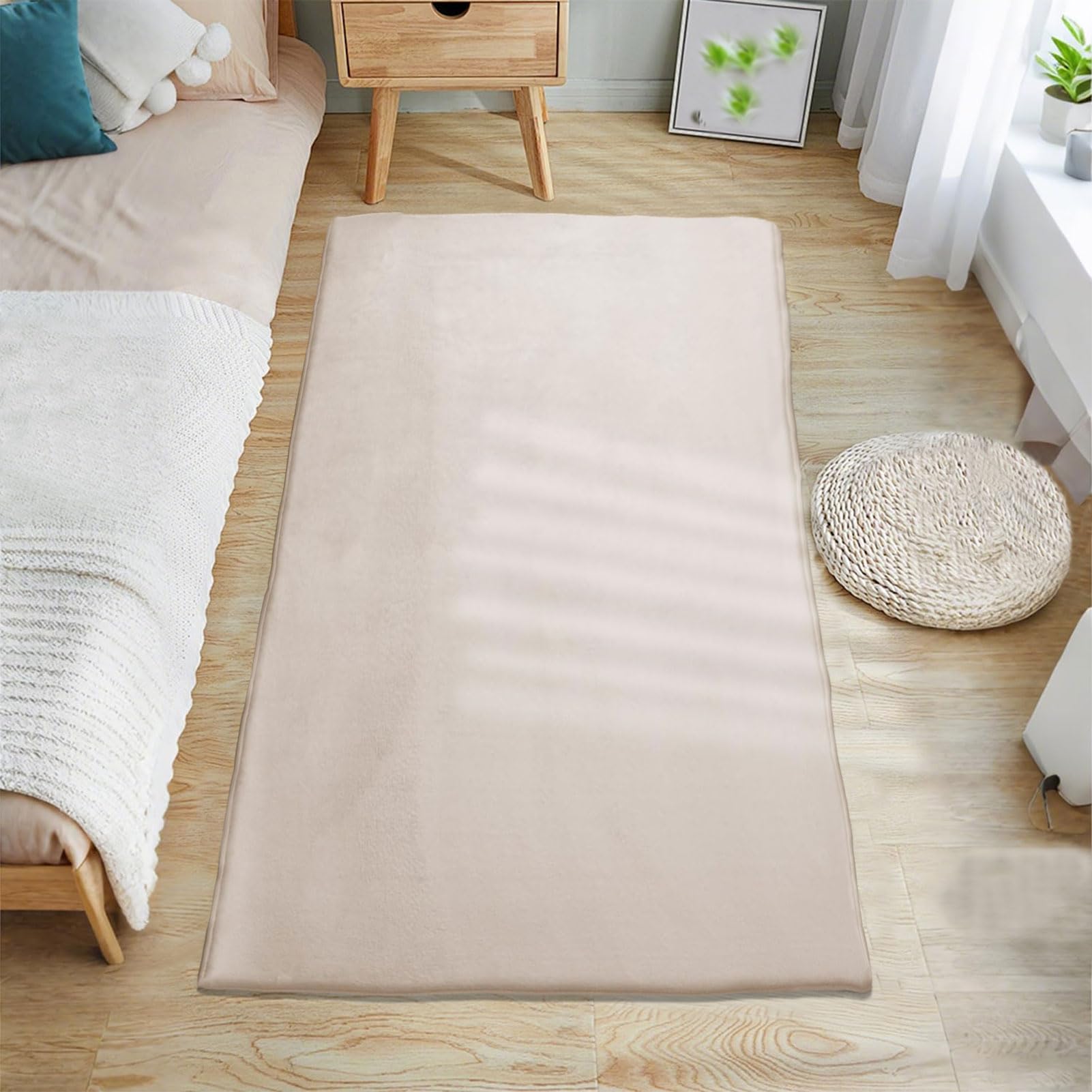 Tapis d'eveil Bebe, 2cm épaissi Tapis de Jeux Bebe 120 x 160 cm Crème Antidérapant, Lavable en Machine, Pliable Tapis d'éveil et de Jeux, Tapis Sol Bebe de Jeu pour Parc