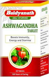 Baidyanath Asli Ayurved Ashwagandha Tablet | Immunity Booster | Antioxidant | Rejuvenate Mind & Body - 60 Tablets Price In India